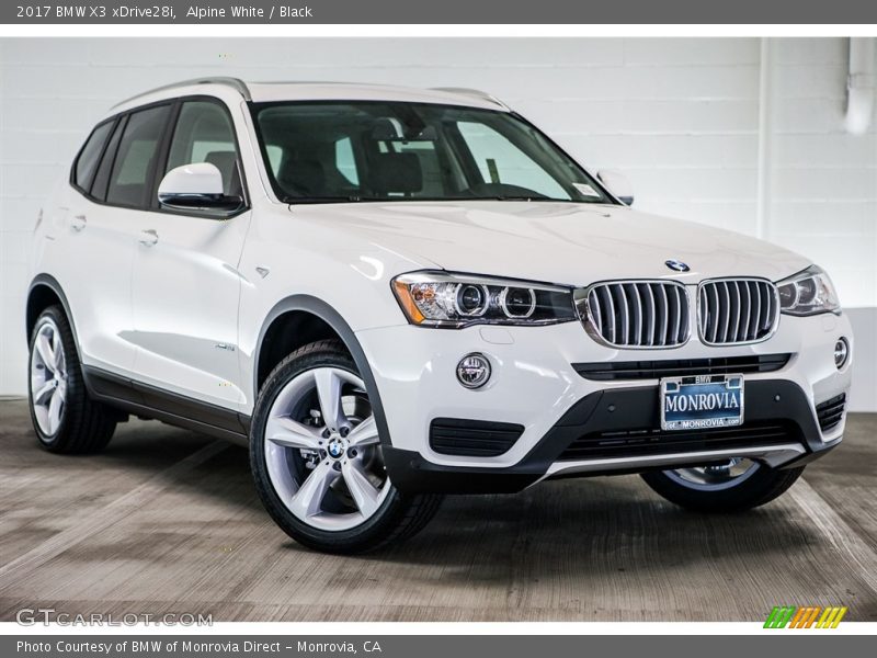 Alpine White / Black 2017 BMW X3 xDrive28i