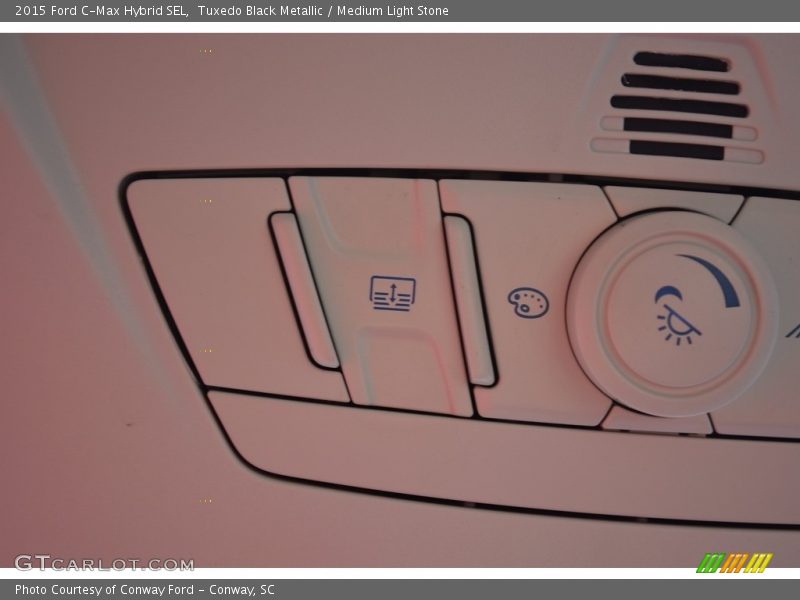 Tuxedo Black Metallic / Medium Light Stone 2015 Ford C-Max Hybrid SEL