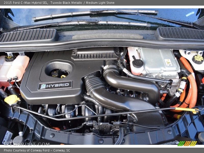 Tuxedo Black Metallic / Medium Light Stone 2015 Ford C-Max Hybrid SEL