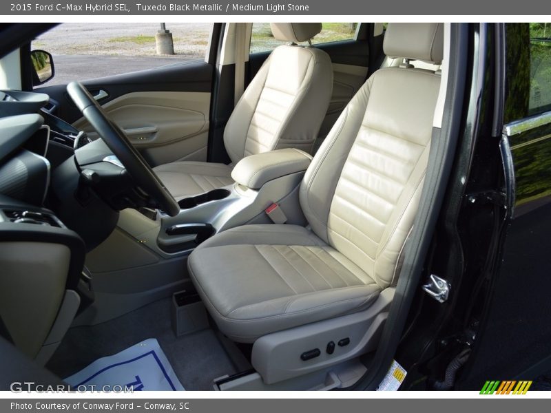 Tuxedo Black Metallic / Medium Light Stone 2015 Ford C-Max Hybrid SEL