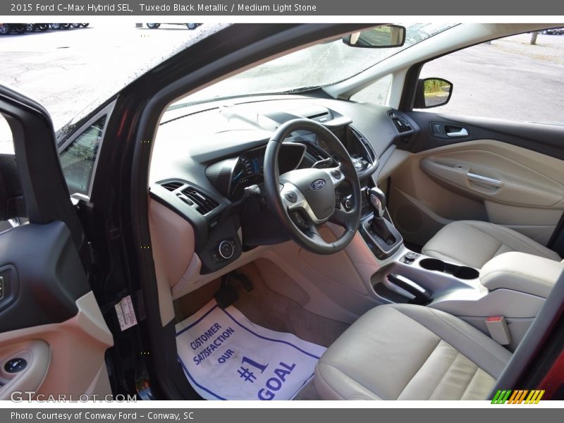 Tuxedo Black Metallic / Medium Light Stone 2015 Ford C-Max Hybrid SEL