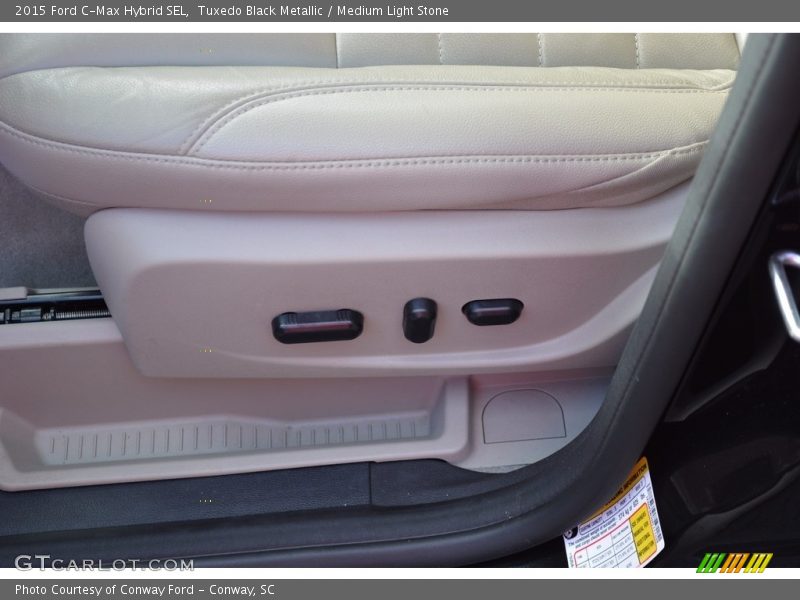 Tuxedo Black Metallic / Medium Light Stone 2015 Ford C-Max Hybrid SEL