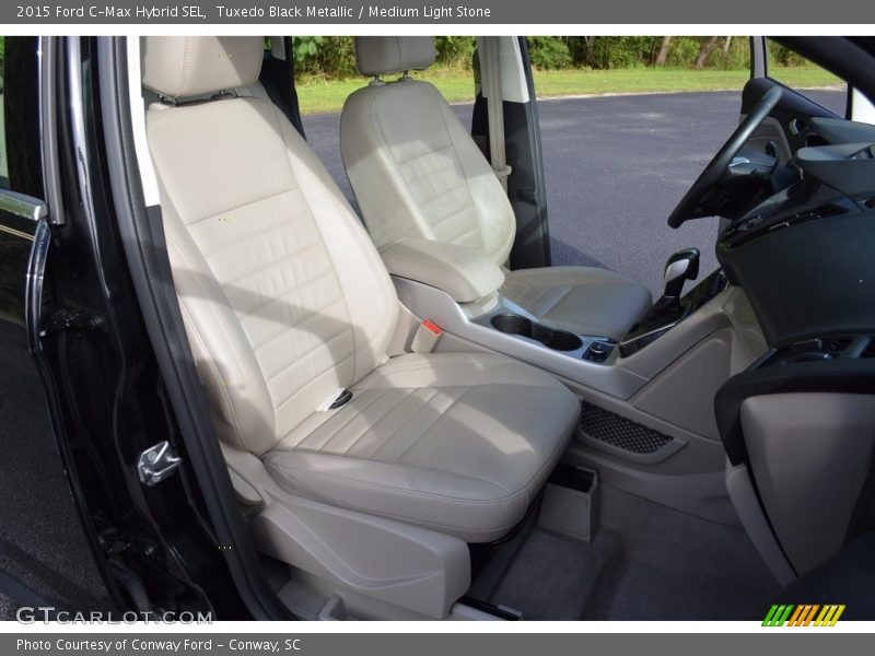 Tuxedo Black Metallic / Medium Light Stone 2015 Ford C-Max Hybrid SEL