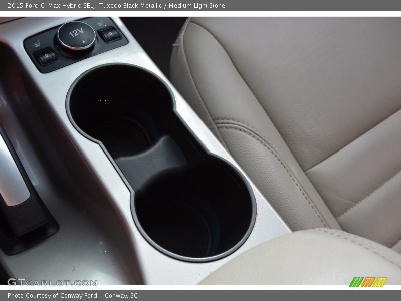 Tuxedo Black Metallic / Medium Light Stone 2015 Ford C-Max Hybrid SEL