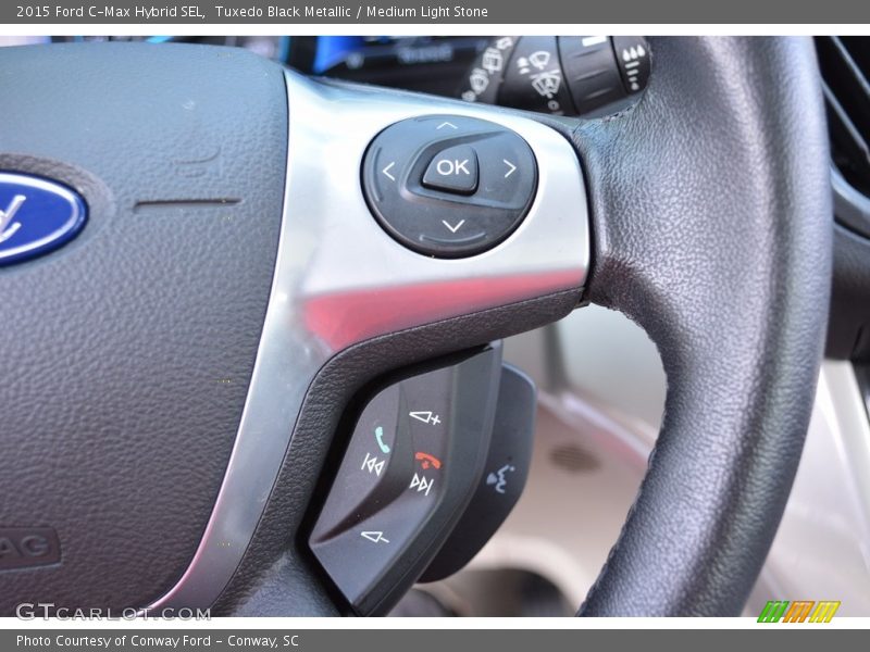 Tuxedo Black Metallic / Medium Light Stone 2015 Ford C-Max Hybrid SEL