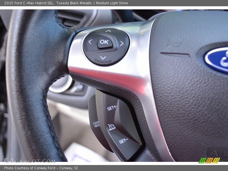 Tuxedo Black Metallic / Medium Light Stone 2015 Ford C-Max Hybrid SEL