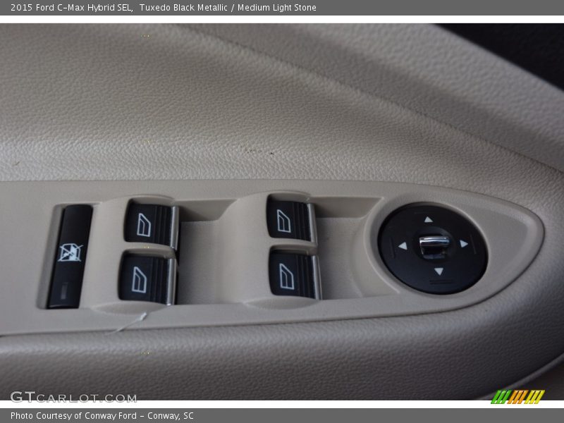 Tuxedo Black Metallic / Medium Light Stone 2015 Ford C-Max Hybrid SEL