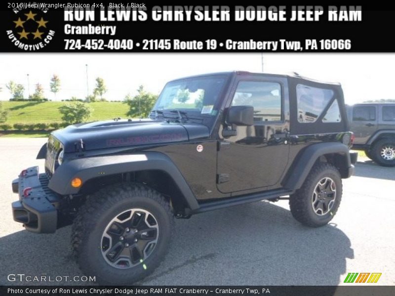 Black / Black 2016 Jeep Wrangler Rubicon 4x4