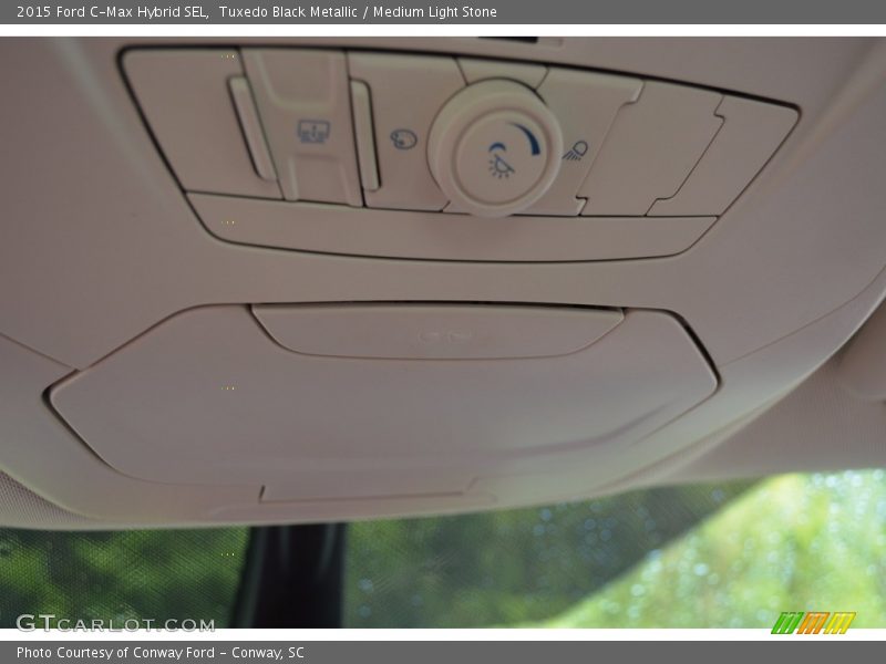 Tuxedo Black Metallic / Medium Light Stone 2015 Ford C-Max Hybrid SEL