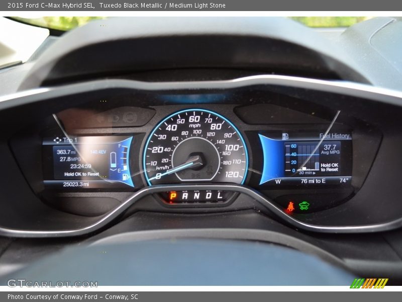Tuxedo Black Metallic / Medium Light Stone 2015 Ford C-Max Hybrid SEL