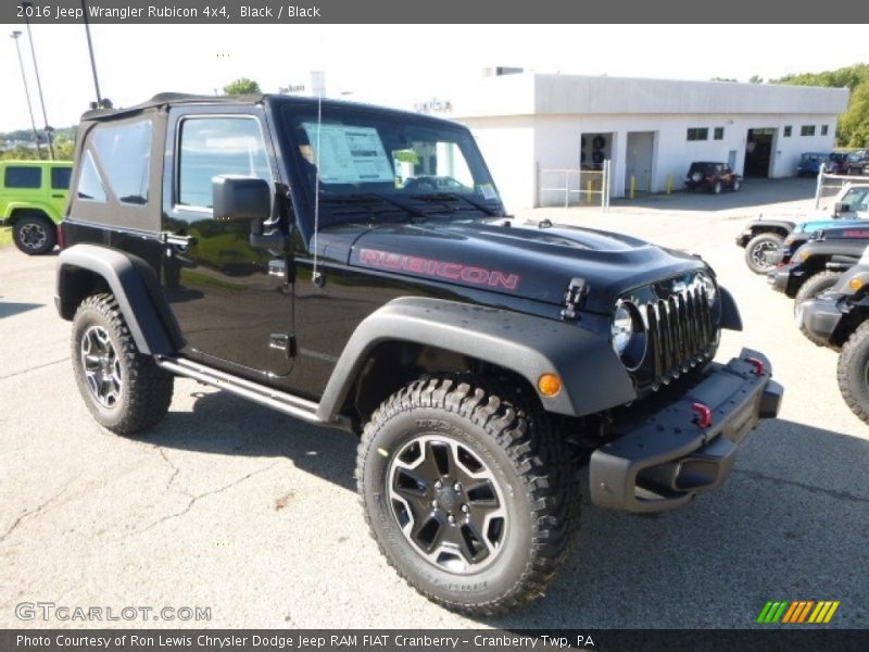 Black / Black 2016 Jeep Wrangler Rubicon 4x4