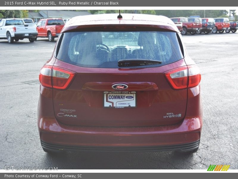 Ruby Red Metallic / Charcoal Black 2015 Ford C-Max Hybrid SEL