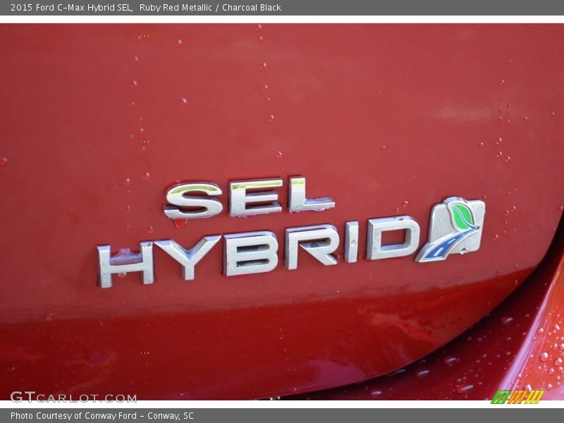 Ruby Red Metallic / Charcoal Black 2015 Ford C-Max Hybrid SEL