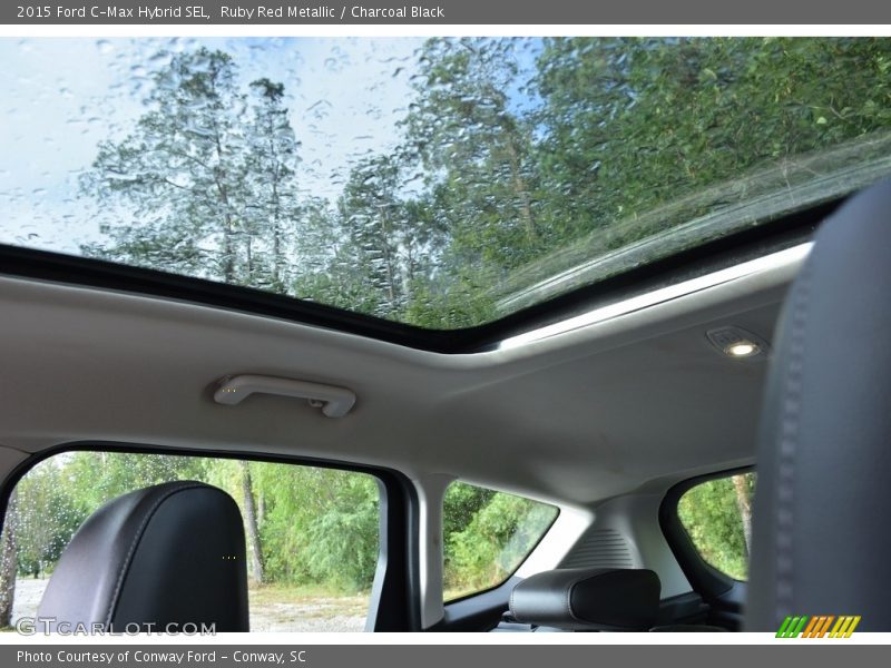 Ruby Red Metallic / Charcoal Black 2015 Ford C-Max Hybrid SEL