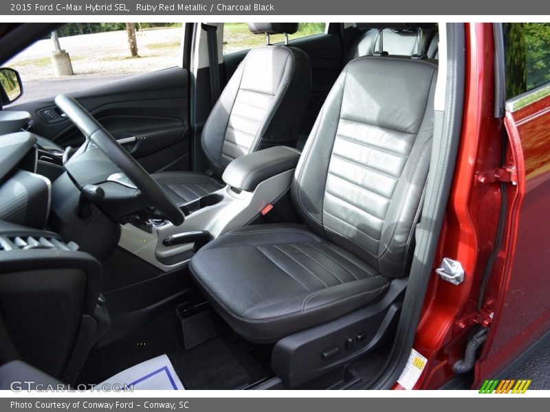 Ruby Red Metallic / Charcoal Black 2015 Ford C-Max Hybrid SEL