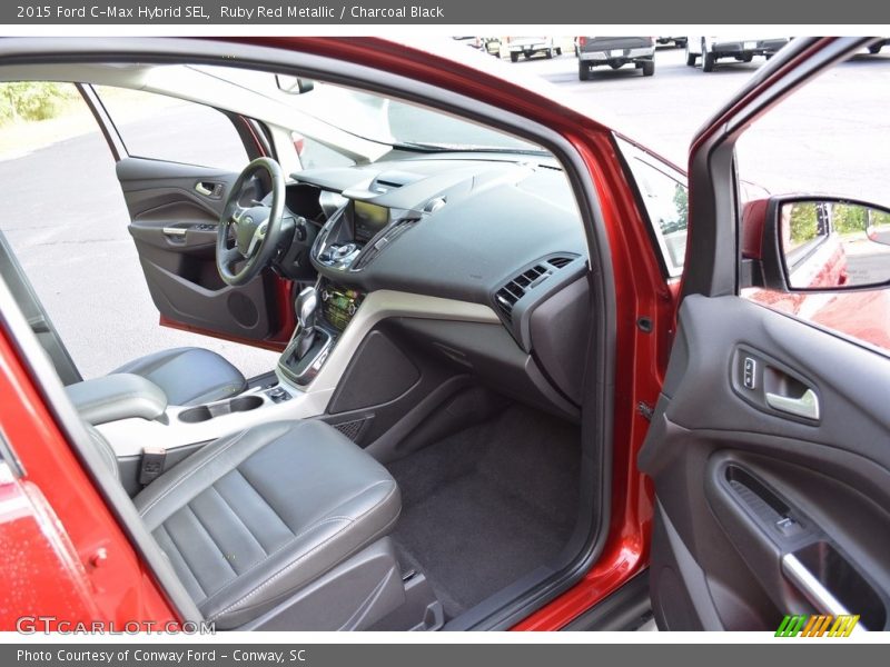 Ruby Red Metallic / Charcoal Black 2015 Ford C-Max Hybrid SEL