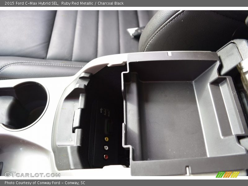 Ruby Red Metallic / Charcoal Black 2015 Ford C-Max Hybrid SEL