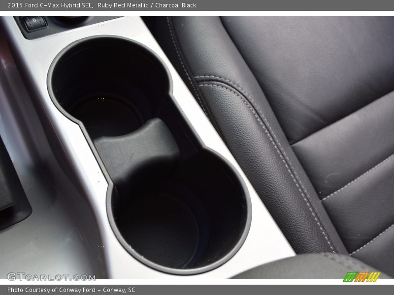 Ruby Red Metallic / Charcoal Black 2015 Ford C-Max Hybrid SEL
