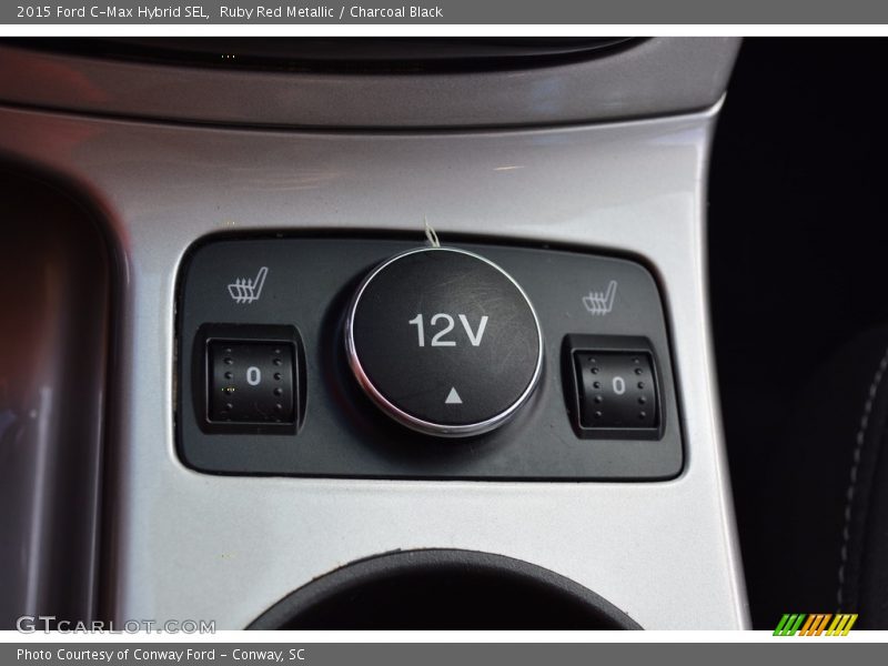 Ruby Red Metallic / Charcoal Black 2015 Ford C-Max Hybrid SEL