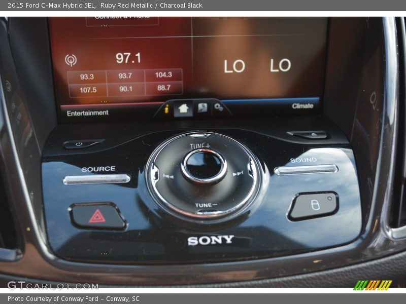 Ruby Red Metallic / Charcoal Black 2015 Ford C-Max Hybrid SEL