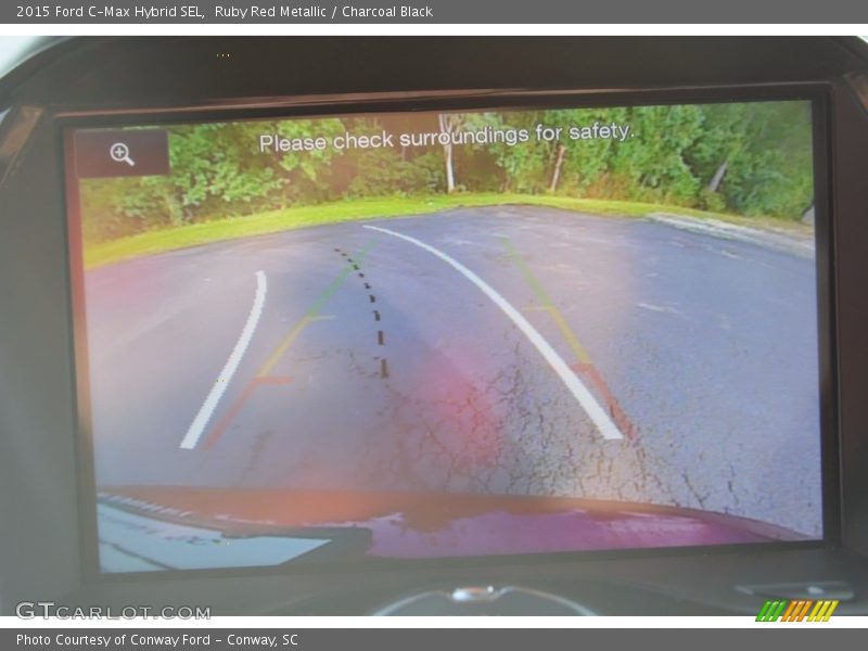 Ruby Red Metallic / Charcoal Black 2015 Ford C-Max Hybrid SEL