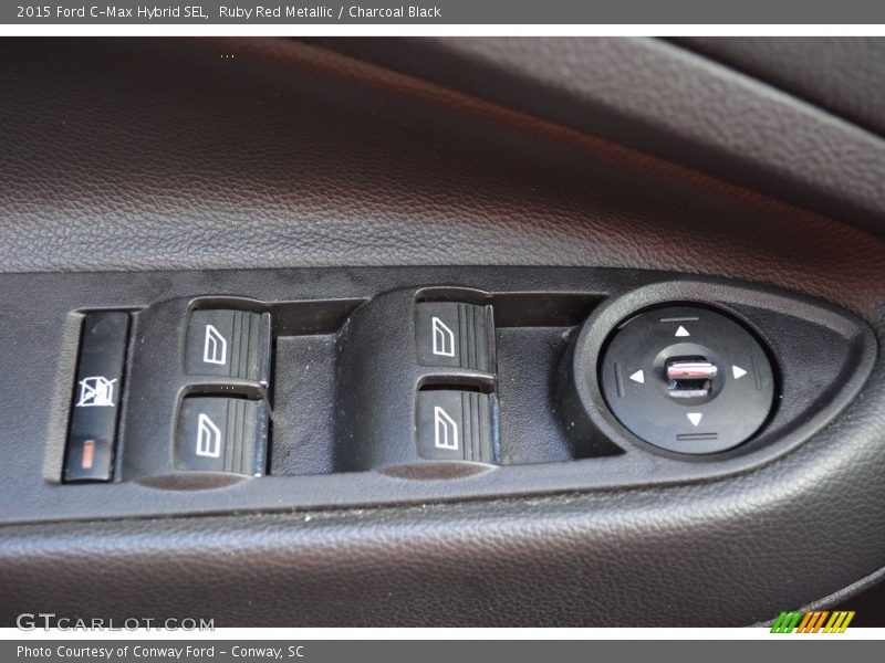 Ruby Red Metallic / Charcoal Black 2015 Ford C-Max Hybrid SEL