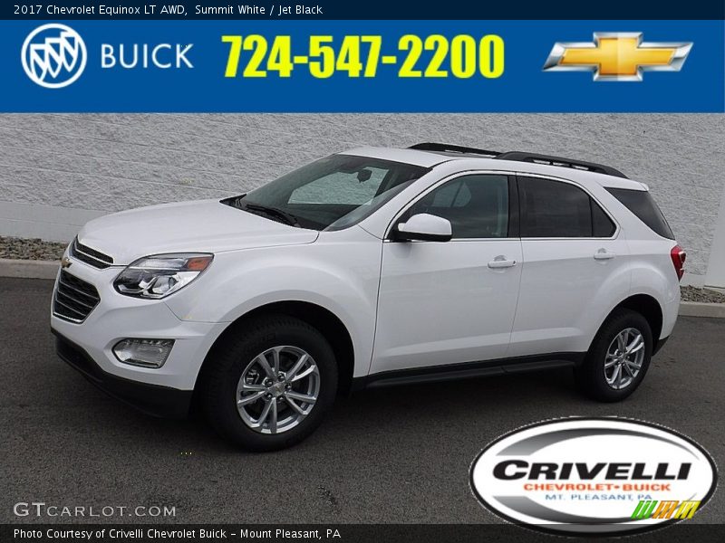 Summit White / Jet Black 2017 Chevrolet Equinox LT AWD