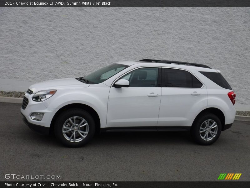 Summit White / Jet Black 2017 Chevrolet Equinox LT AWD