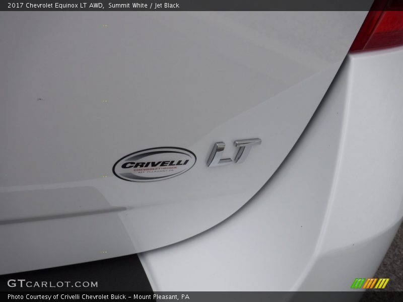 Summit White / Jet Black 2017 Chevrolet Equinox LT AWD