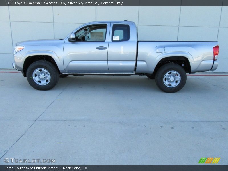 Silver Sky Metallic / Cement Gray 2017 Toyota Tacoma SR Access Cab