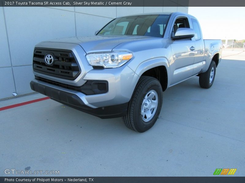 Silver Sky Metallic / Cement Gray 2017 Toyota Tacoma SR Access Cab
