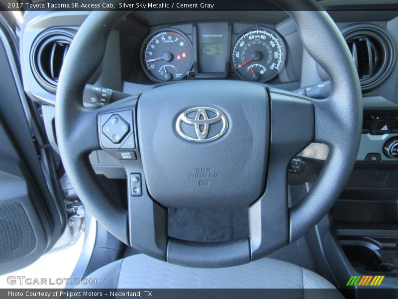 Silver Sky Metallic / Cement Gray 2017 Toyota Tacoma SR Access Cab