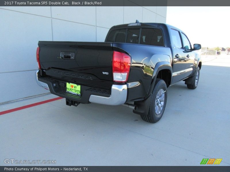 Black / Black/Red 2017 Toyota Tacoma SR5 Double Cab