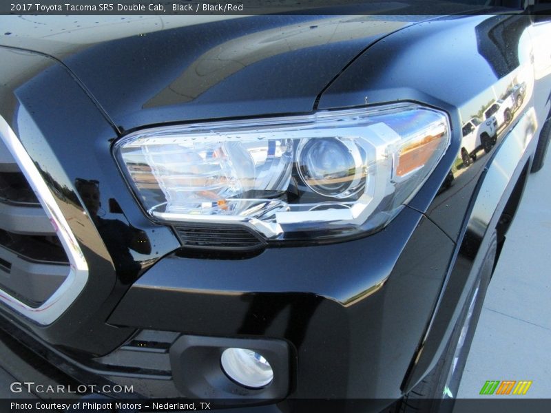 Black / Black/Red 2017 Toyota Tacoma SR5 Double Cab