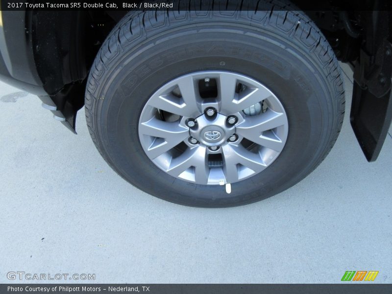 Black / Black/Red 2017 Toyota Tacoma SR5 Double Cab