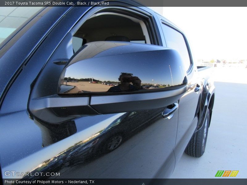 Black / Black/Red 2017 Toyota Tacoma SR5 Double Cab