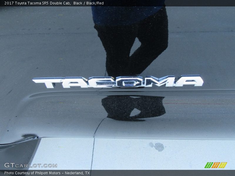 Black / Black/Red 2017 Toyota Tacoma SR5 Double Cab