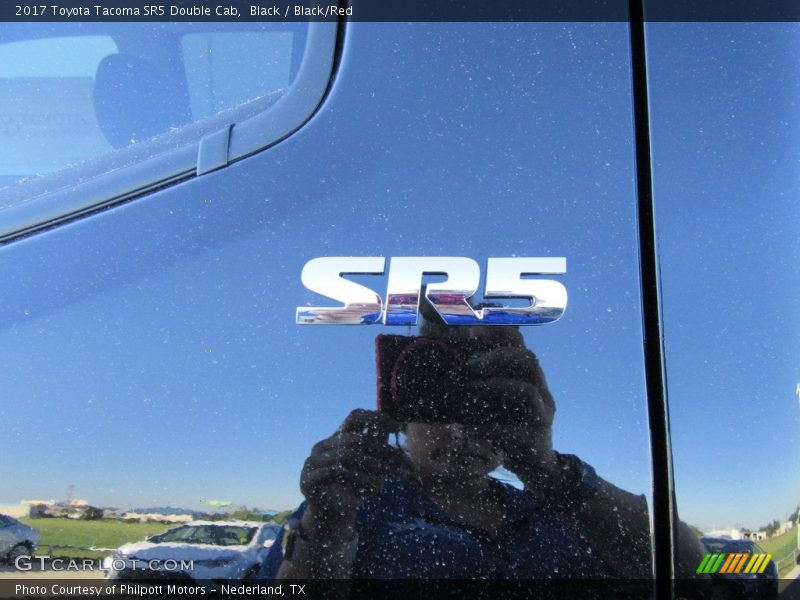 Black / Black/Red 2017 Toyota Tacoma SR5 Double Cab