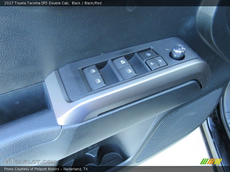 Black / Black/Red 2017 Toyota Tacoma SR5 Double Cab