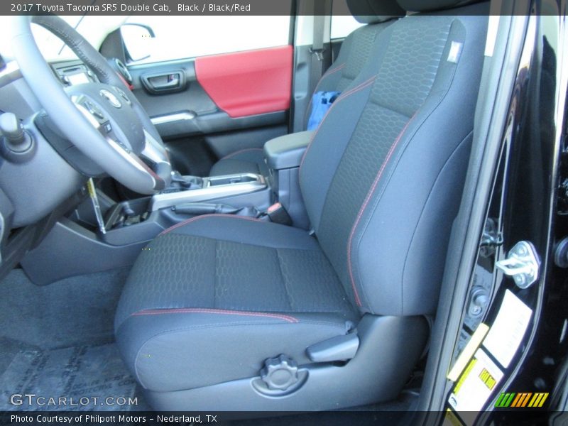  2017 Tacoma SR5 Double Cab Black/Red Interior