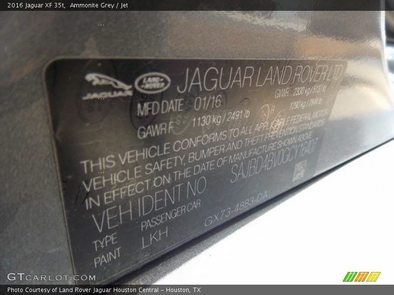Ammonite Grey / Jet 2016 Jaguar XF 35t