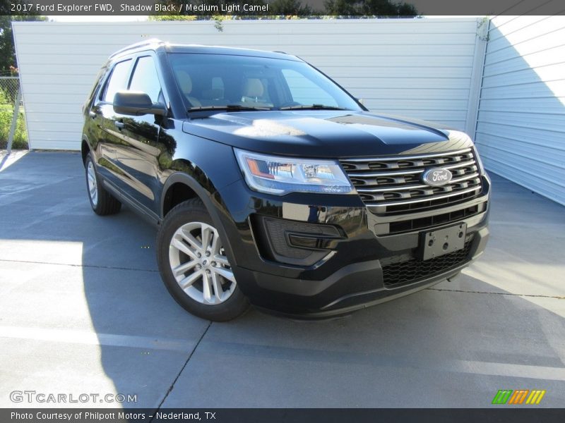 Shadow Black / Medium Light Camel 2017 Ford Explorer FWD