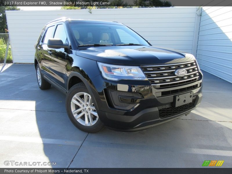 Shadow Black / Medium Light Camel 2017 Ford Explorer FWD