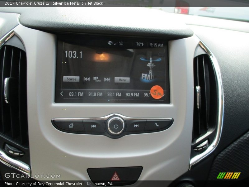 Silver Ice Metallic / Jet Black 2017 Chevrolet Cruze LS