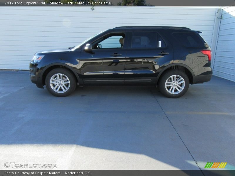 Shadow Black / Medium Light Camel 2017 Ford Explorer FWD
