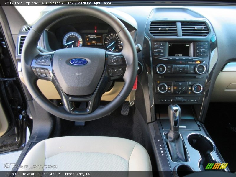 Shadow Black / Medium Light Camel 2017 Ford Explorer FWD