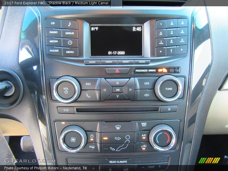 Shadow Black / Medium Light Camel 2017 Ford Explorer FWD