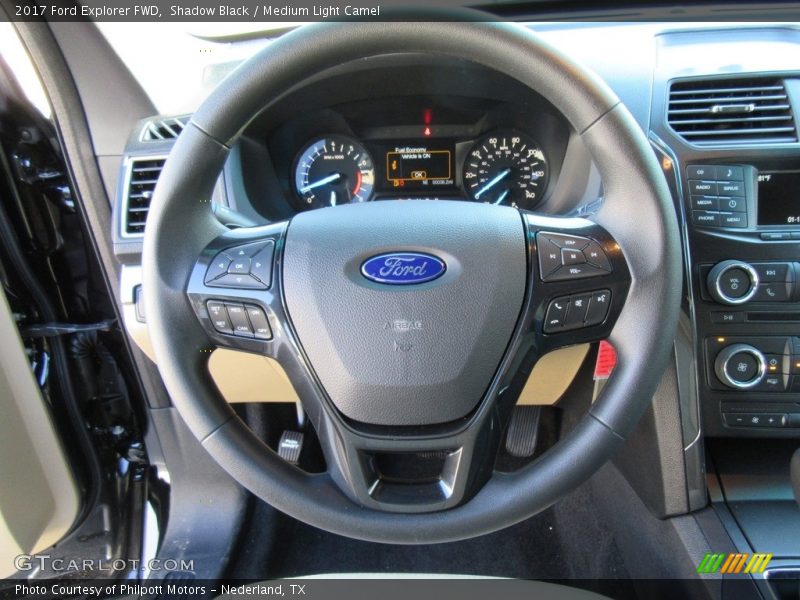 Shadow Black / Medium Light Camel 2017 Ford Explorer FWD