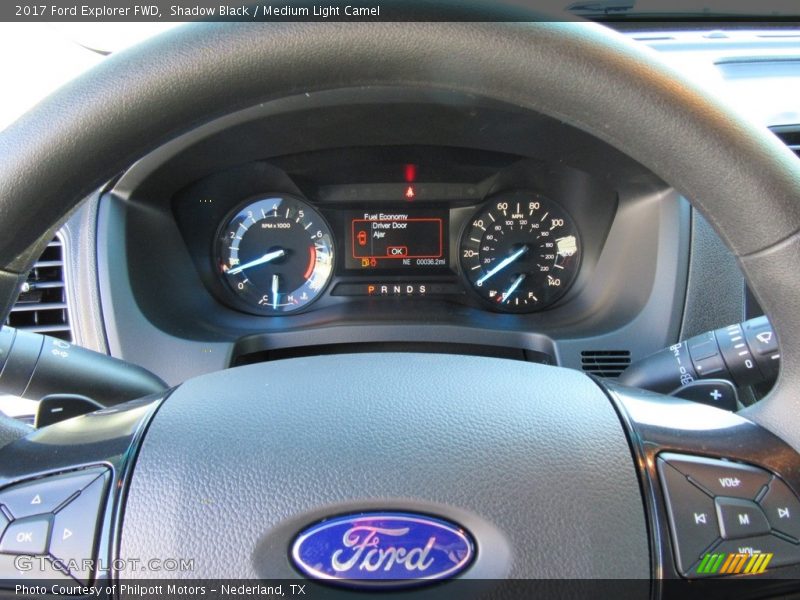Shadow Black / Medium Light Camel 2017 Ford Explorer FWD