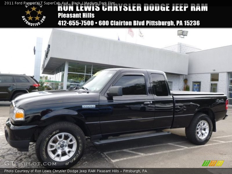 Black / Medium Dark Flint 2011 Ford Ranger XLT SuperCab 4x4